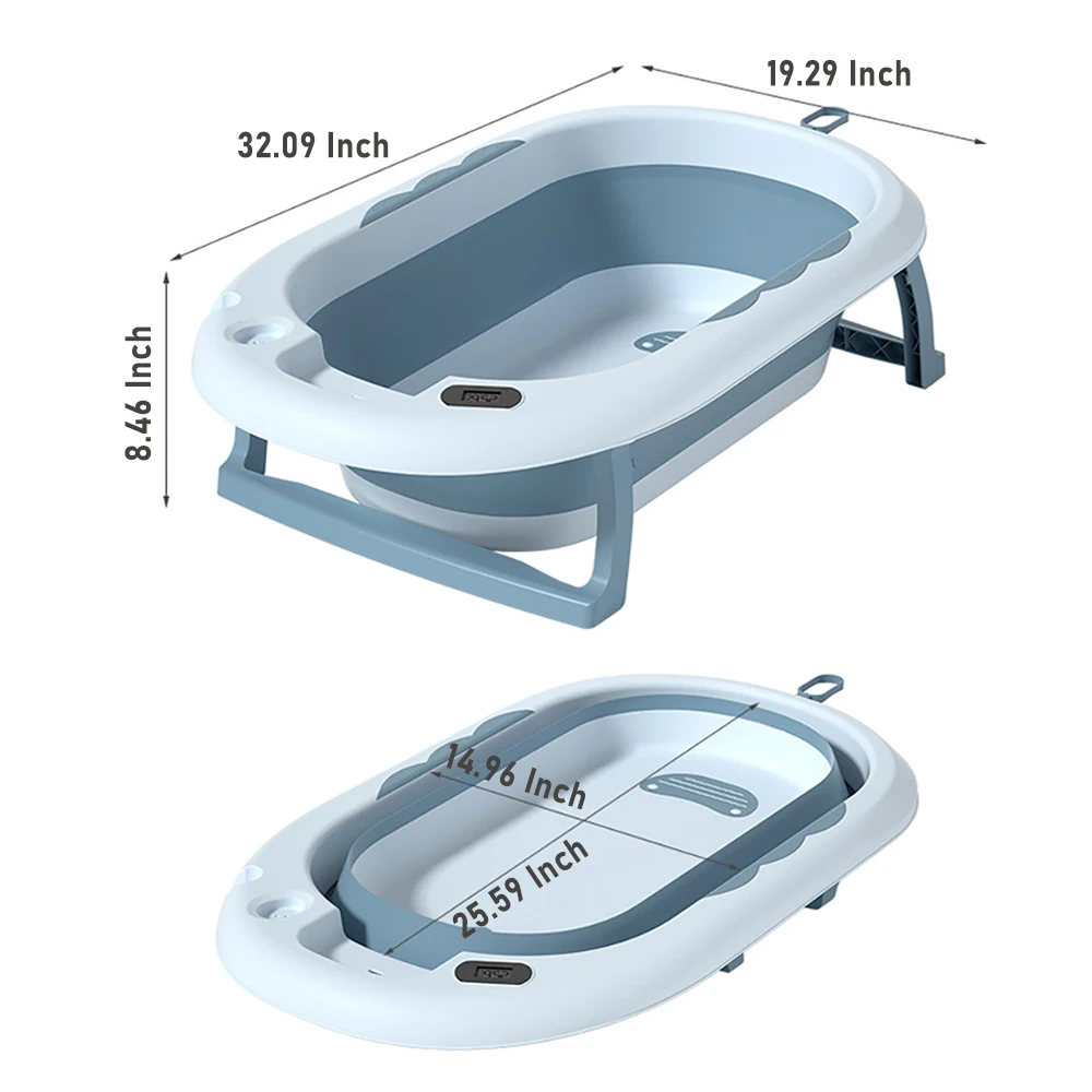 Banheira dobrável Angiku Baby, solução de banho segura e portátil para bebês e crianças, 6-12 meses