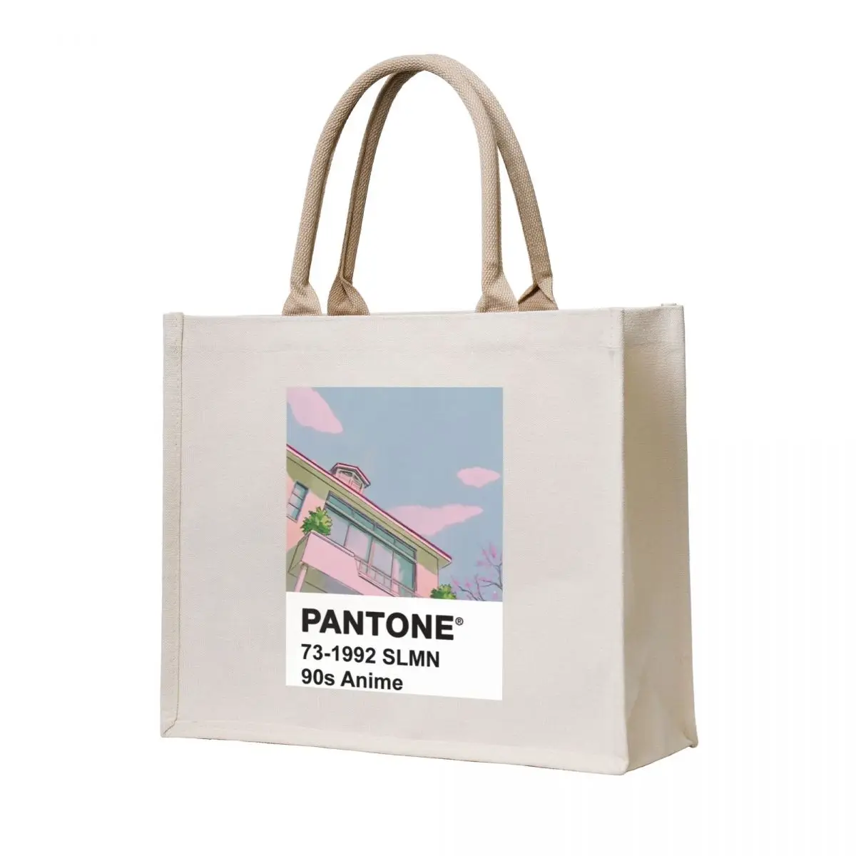 

PANTONE 90s Anime Tote Bag shoping bag Handbags tote bags aesthetic reusable shopping bag