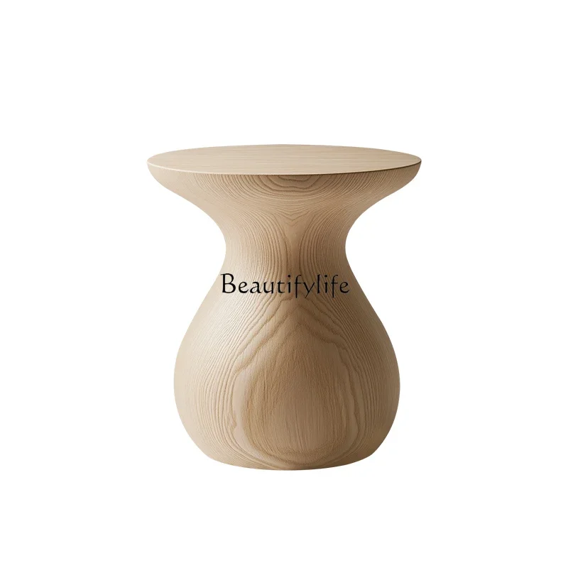 

Z.*All solid wood sofa side few modern simple high-end small side table living room