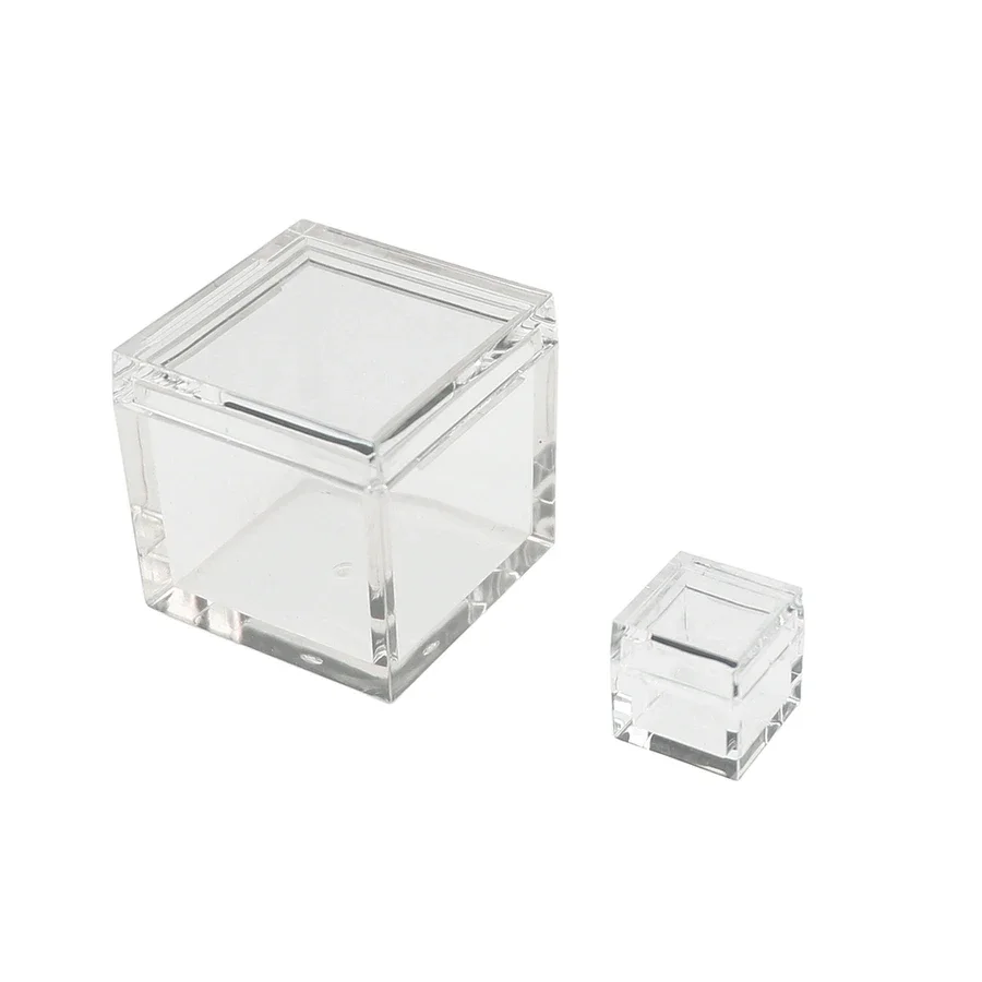 10PCS/Set Acrylic Element Cubes Box For Element Cube Shape Clear Boxes Collection Storage Box For 10MM 25.4MM Element Cubes