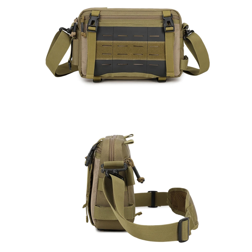 Marsupio tattico regolabile con tasche multiple per riporre ordini Comoda borsa sportiva marrone