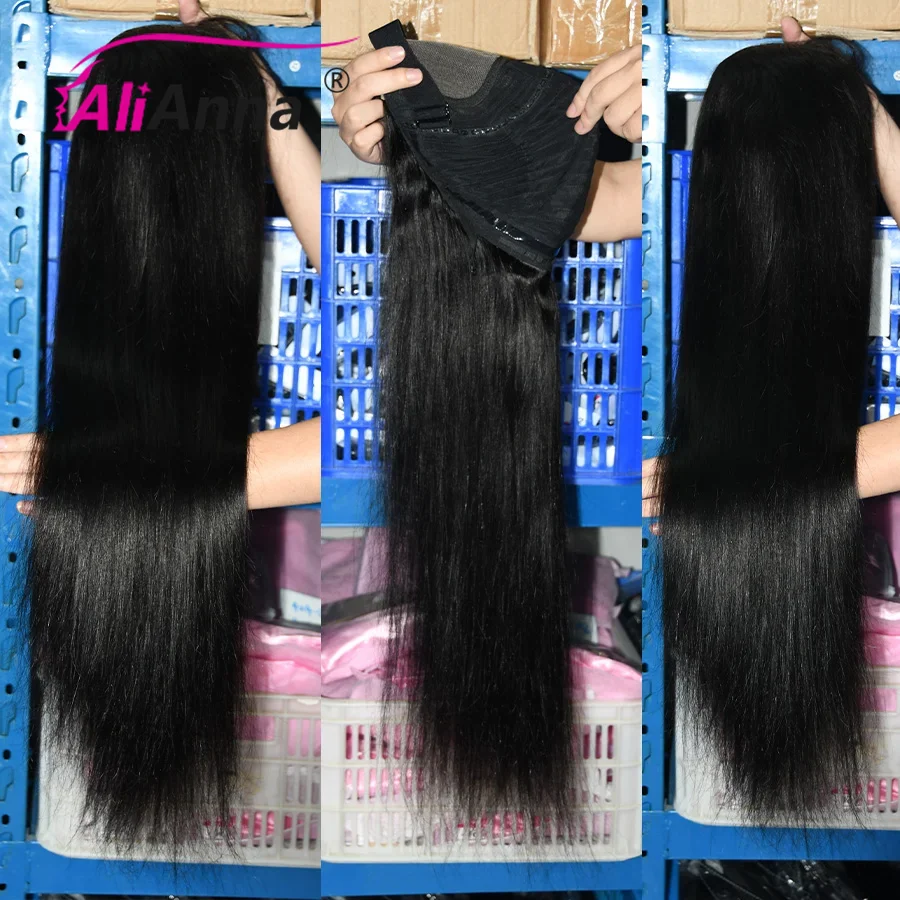 24 26 28 inch Wear And Go Glueless Human Hair Wigs for Women Ready To Wear Brazilian Straight Pre Cut Lace 4x4 Closure Wig