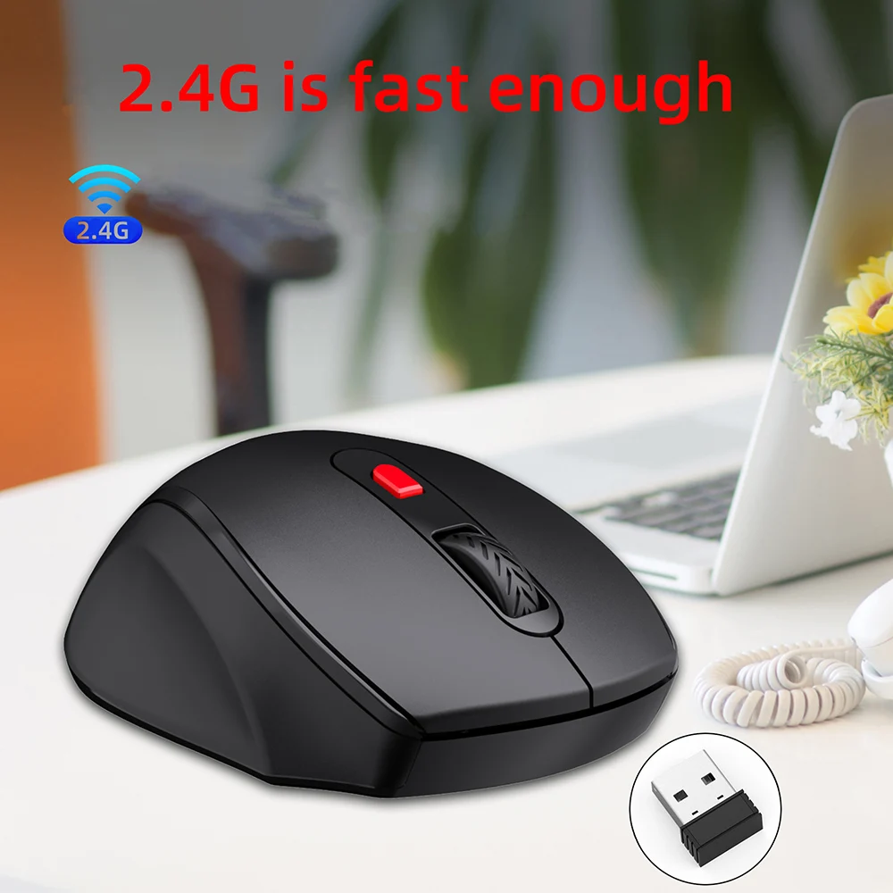 Gaming Office Mouse Accurate Tracking Energy-saving 1600dpi 6 Button Computer Peripherals Symmetrical Mouse Compact Convenient