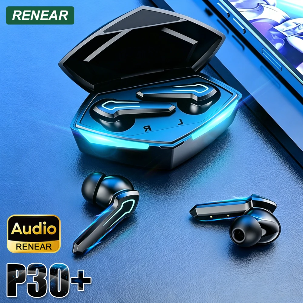 Auriculares inalámbricos TWS estéreo con LED para juegos, auriculares HiFi para Xiaomi Redmi Mi Huawei iPhone Samsung, auriculares universales con micrófono Bluetooth