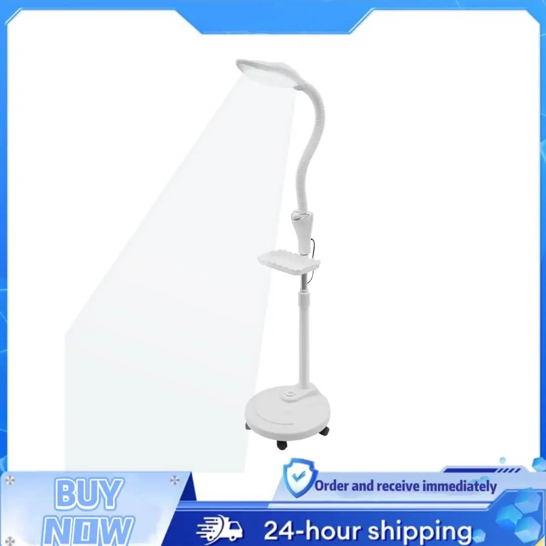 58W 16X Magnifying Lamp 23-67in Adjustable Height, 360° Rotating Base, Dimmable LED Light with Storage Tray for Beauty Salon
