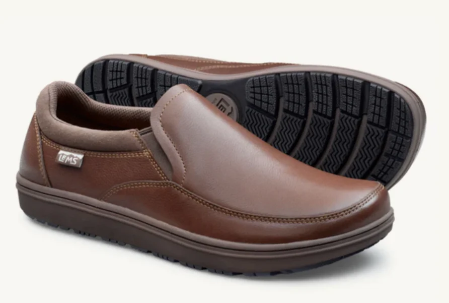 Authentic Wide Fit Low Top Slip-On Casual Leather Shoes Comfortable Sporty Spring Autumn round Toe Wear Resistant Mixed Material