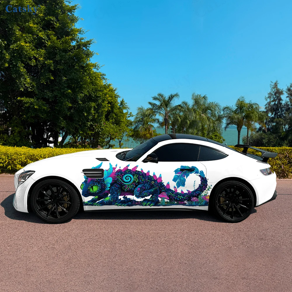 

Волшебная наклейка на боковую автомобиль с травой дракона, водонепроницаемая наклейка из ПВХ, устойчивая к царапинам, защита автомобиля, автоаксессуары в подарок