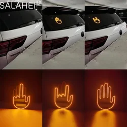 1 Set Car Finger Light with Remote Control Cool Funny Car Interior Light Finger Up LED Middle Finger Hand Lamp Car Accessories