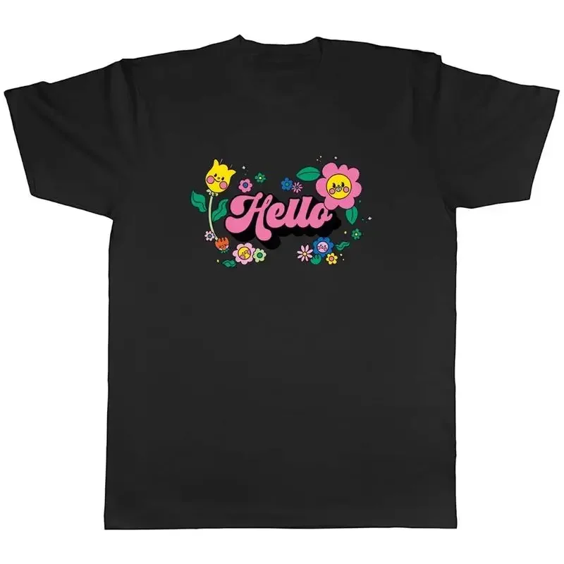 Hello Day Mens T-Shirt Flower Power Greet Hi Tee Gift