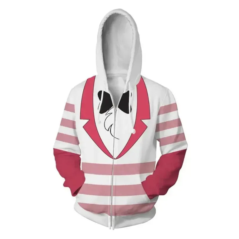 Disfraz de Cosplay de la Película Hazbin Hotel, Disfraz de Alastor Mimzy Dust Angel, Sudadera con Capucha de Anime, Chaqueta, Abrigo para Hombre, Anime 2026 Cosziy