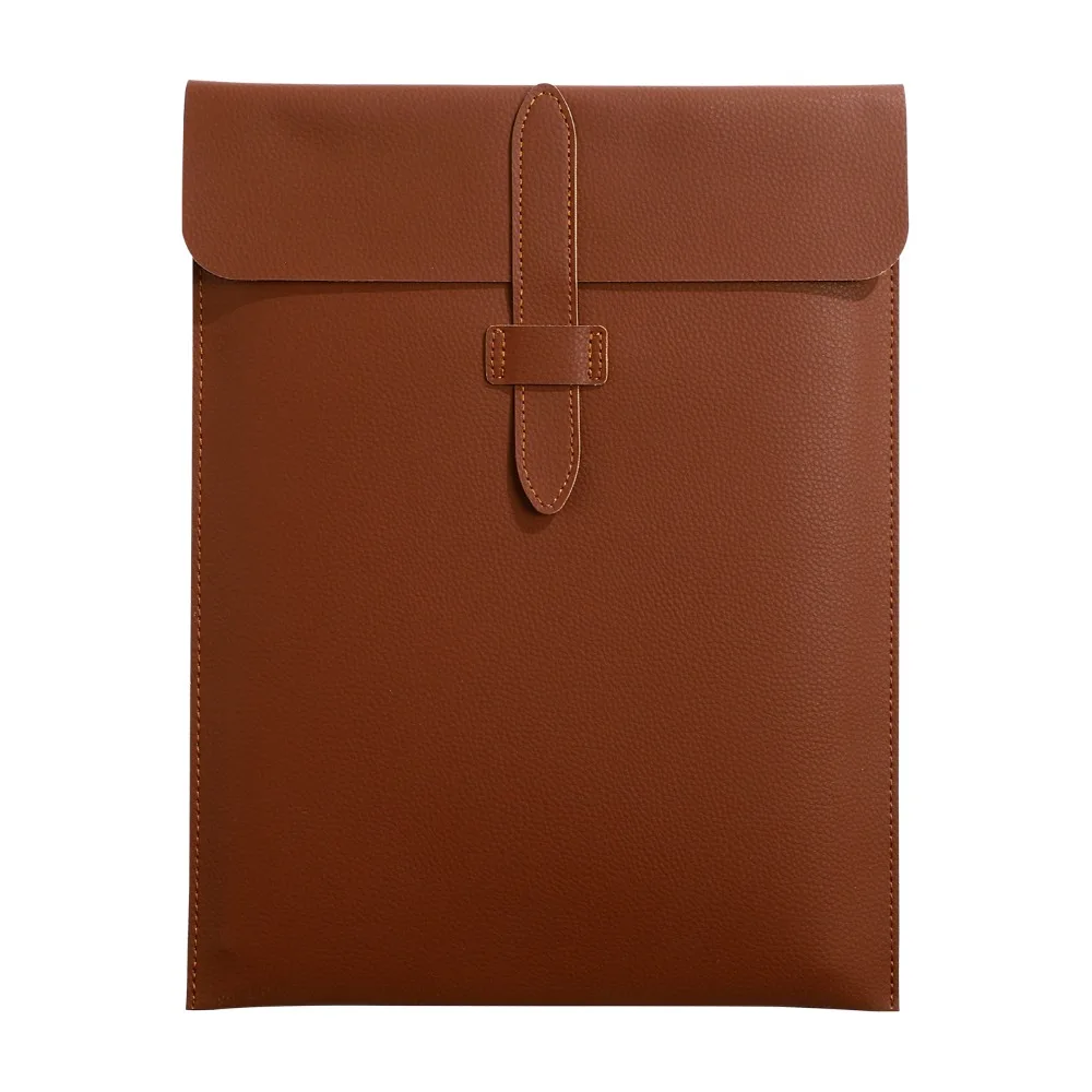 A4 Thick Document Bag Cortex Vertical Large Capacity Leather File Folder Stationery Paper Organizer Business Information Bag