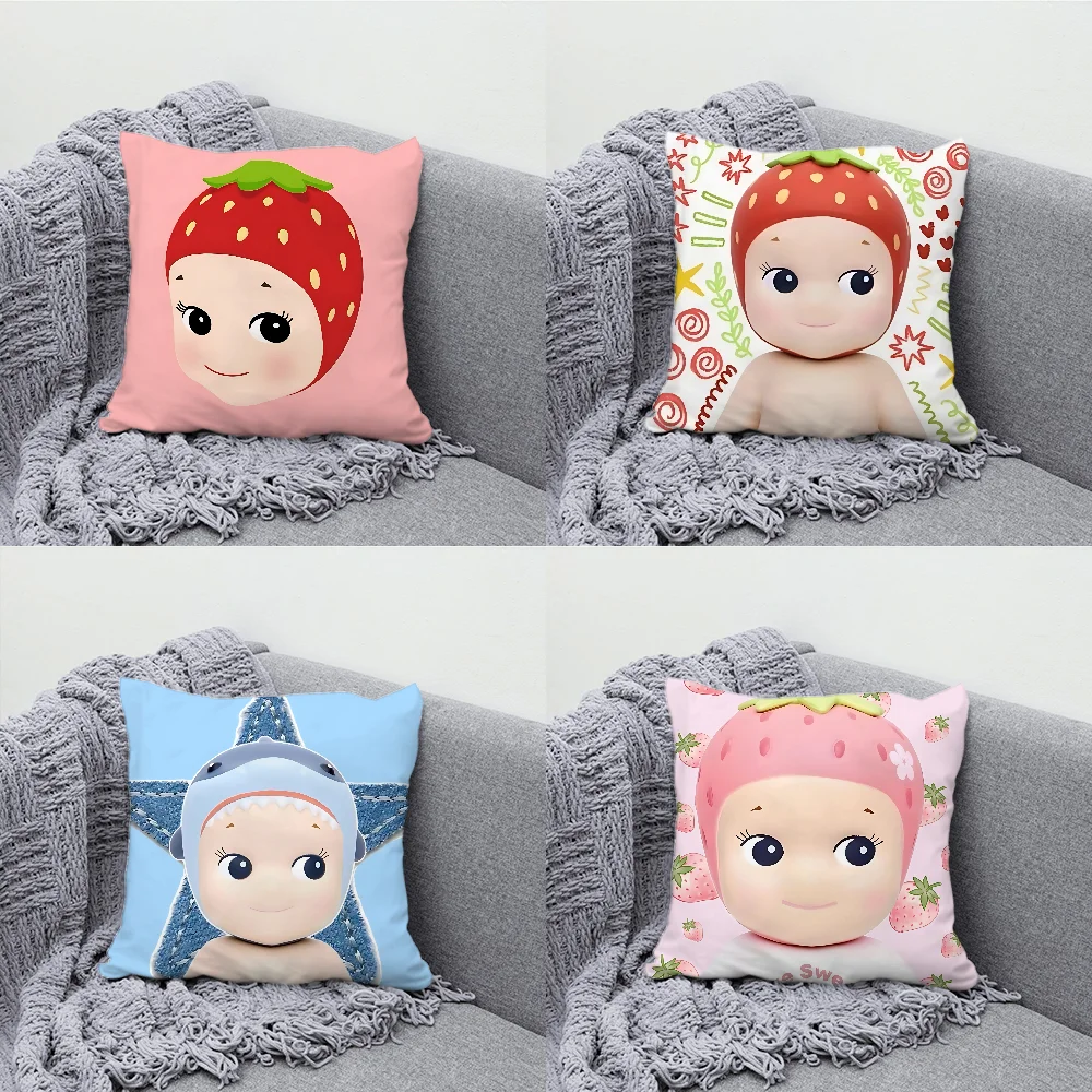 Cute S-Sonny Fruits A-Angles Pillow Case Soft Cushion Cases for Farmhouse Sofa Decor Home Decorations and Protector Pillow Case