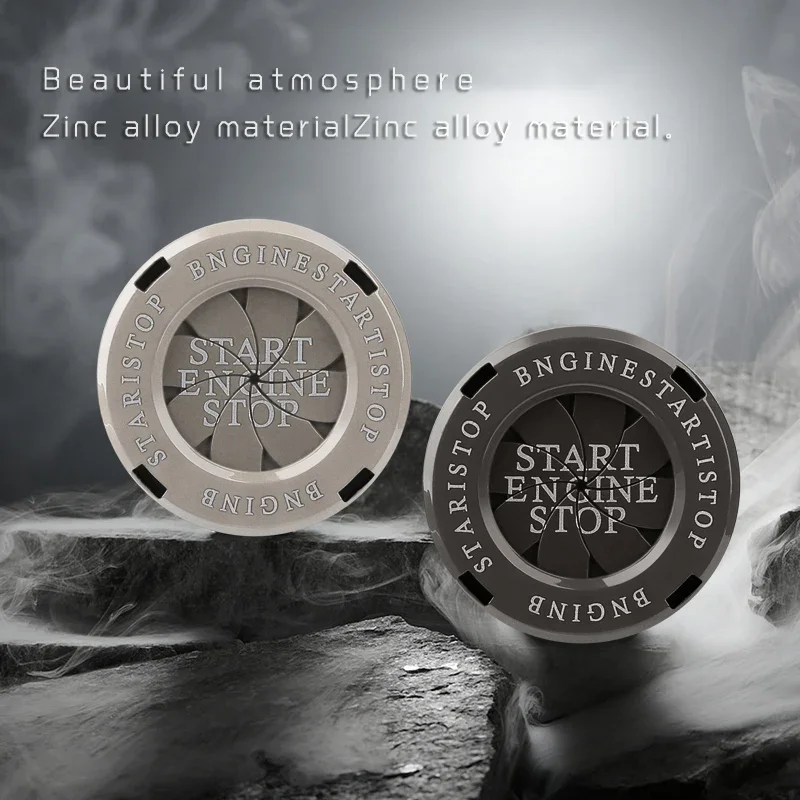 

Car One-Touch Rotary Start Button Cover Durable Metal Car Ignition Switch Protection Cap Motorcycle Start Ring Cover CarInterior