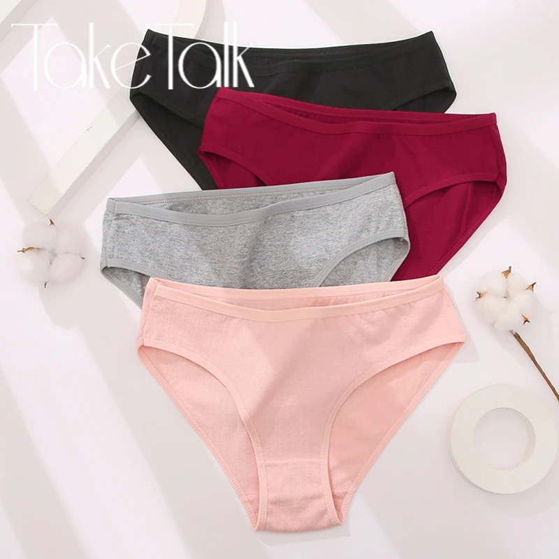 1PCS Cotton Panties for Women Solid Color Basic Underwear Elastic Low Rise Briefs Jacquard Pattern Intimates Lingerie Underpants