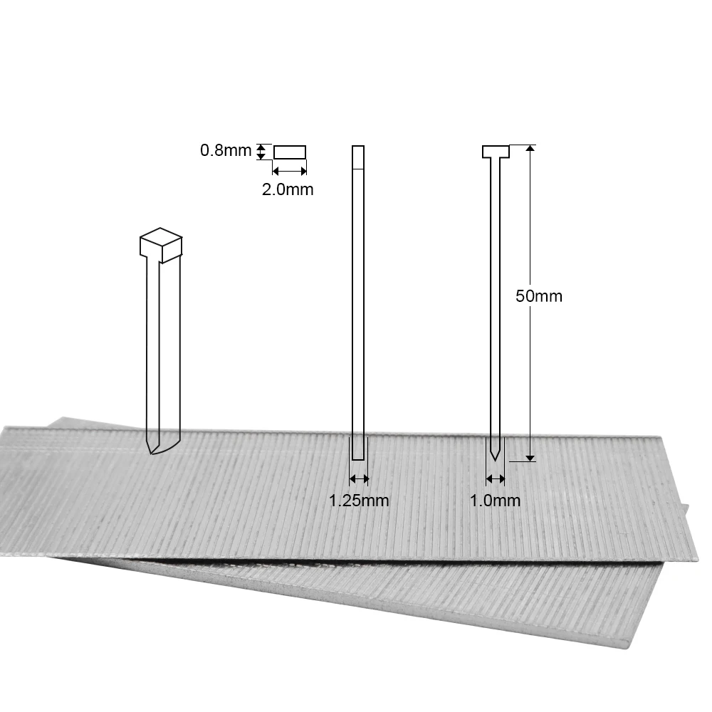 4400pcs Staple Pins Nail Gun Nail 50mm Frame Nail for Pneumatic Nail Gun F50 F50B Fixed Floor Wooden Sofa Air Stapler Nails