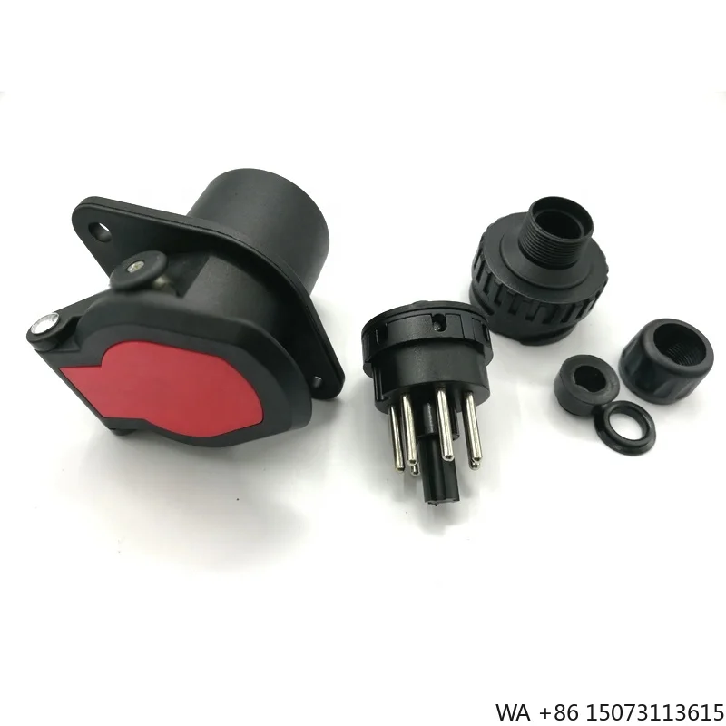 OEM Durable Screw  Trailer Ebs Socket 7 Pin 7Pin EBS Trailer Socket Connector Plug 24V European Style