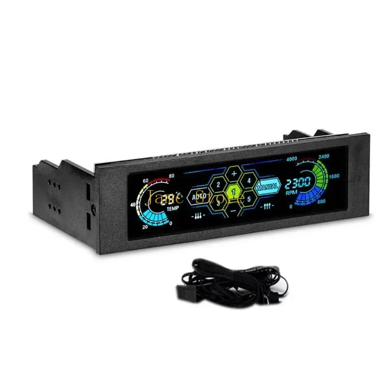 LX0B Computer CPU Cooling Fan Speed Controller LCD Front Panel Temperature Control