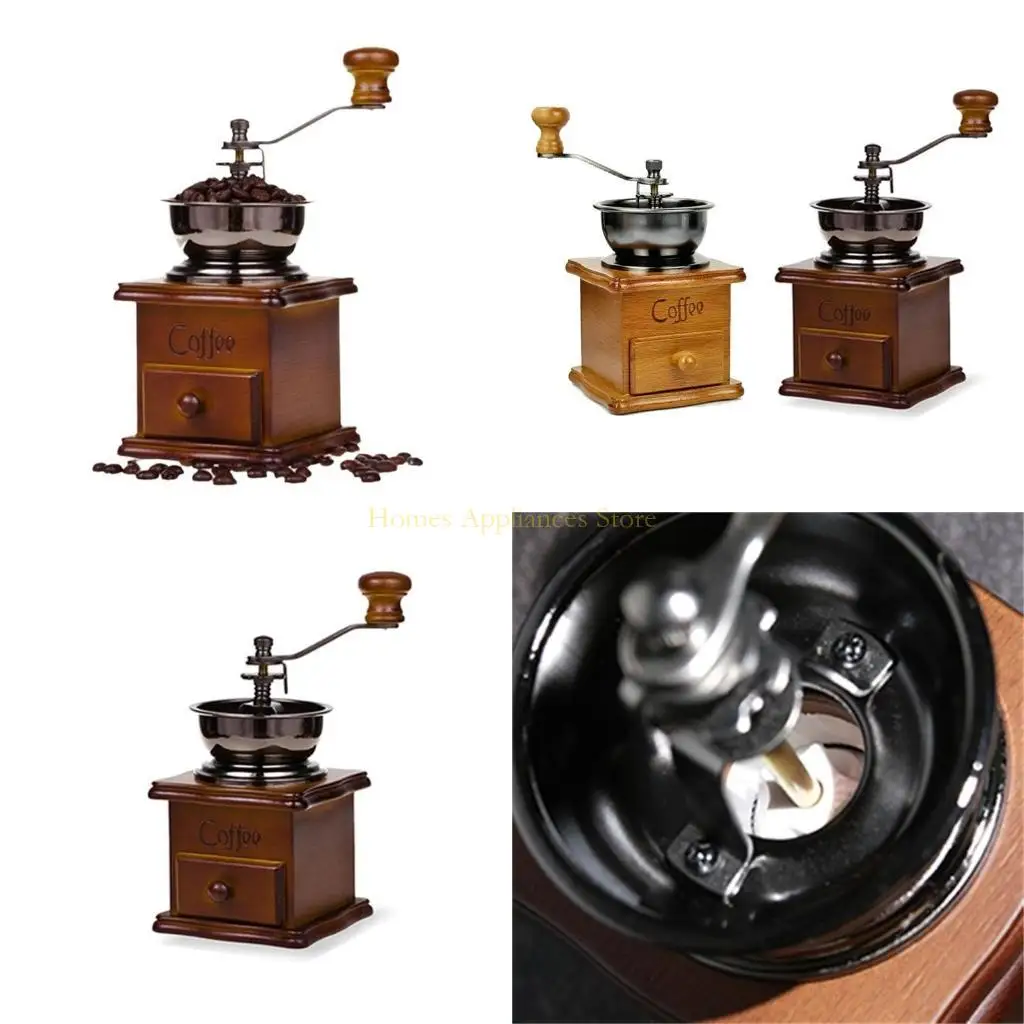 D0AB 수동 핸드 커피 그라인더 조절 가능한 세라믹 코어는 거친 또는 미세한 부지