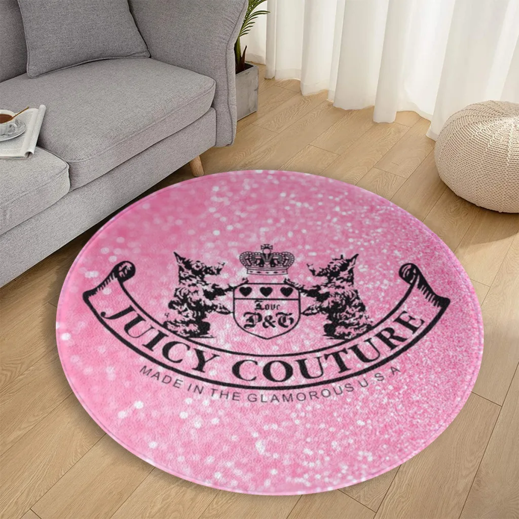 Hot-Sale-Like-Juicy-Couture-Style Area Rug Circular Carpet Rug for Living Room Bedroom Sofa Doormat Decor Game Floor Mat