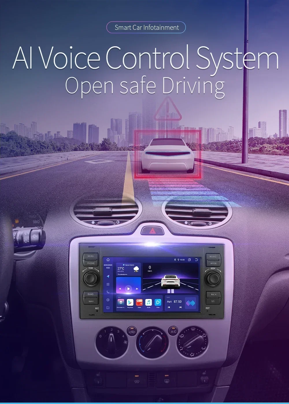 Android Car Radio for Ford Focus 2007 Mondeo S-max C MAX Kuga Galaxy Fiesta Transit Fusion Connect Autoradio Multimedia Carplay