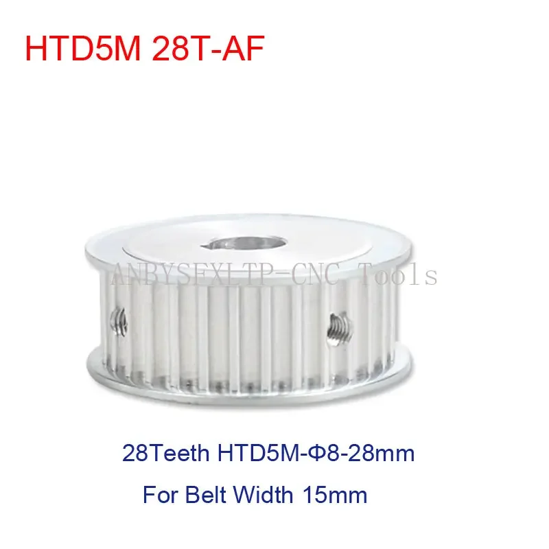 

HTD 5M 28 Teeth Timing Pulley Bore 8/10/12/14/15/16/17/18/19/20/22/28mm Synchronous Pulley For Belt Width 15mm 3D Printer Parts