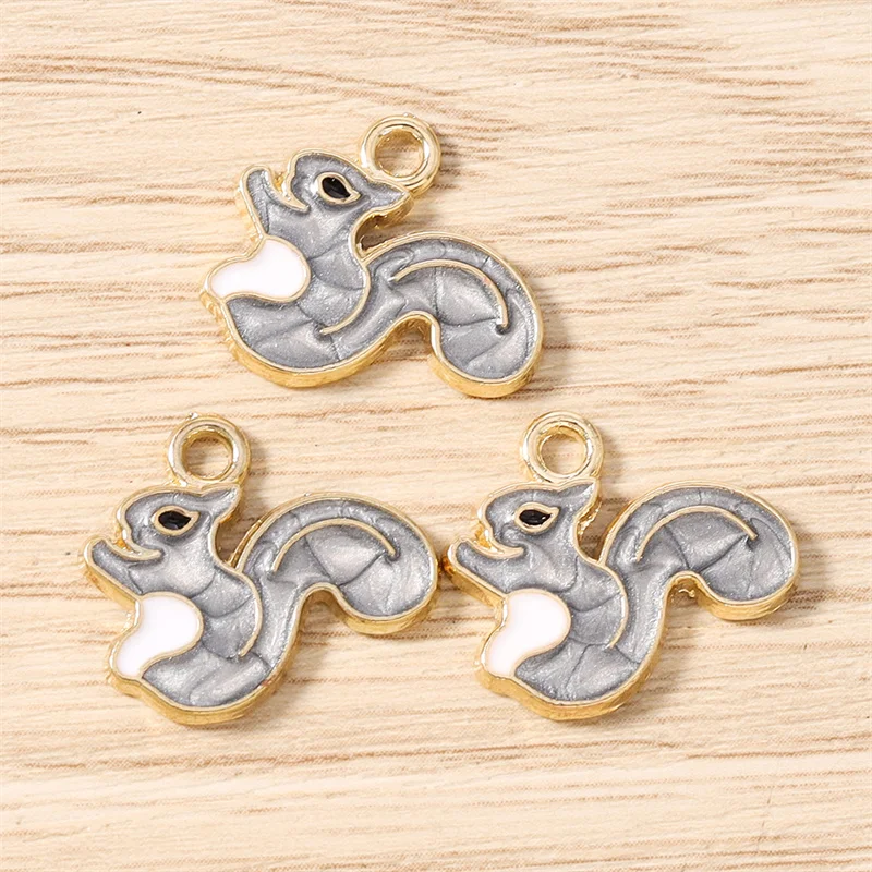 Tusember 20 Stück 13 x 31 mm niedliche Eichhörnchen-Anhänger für die Schmuckherstellung, Halsketten, Ohrringe, Armbänder, DIY-Handarbeitsbedarf – Detail 8