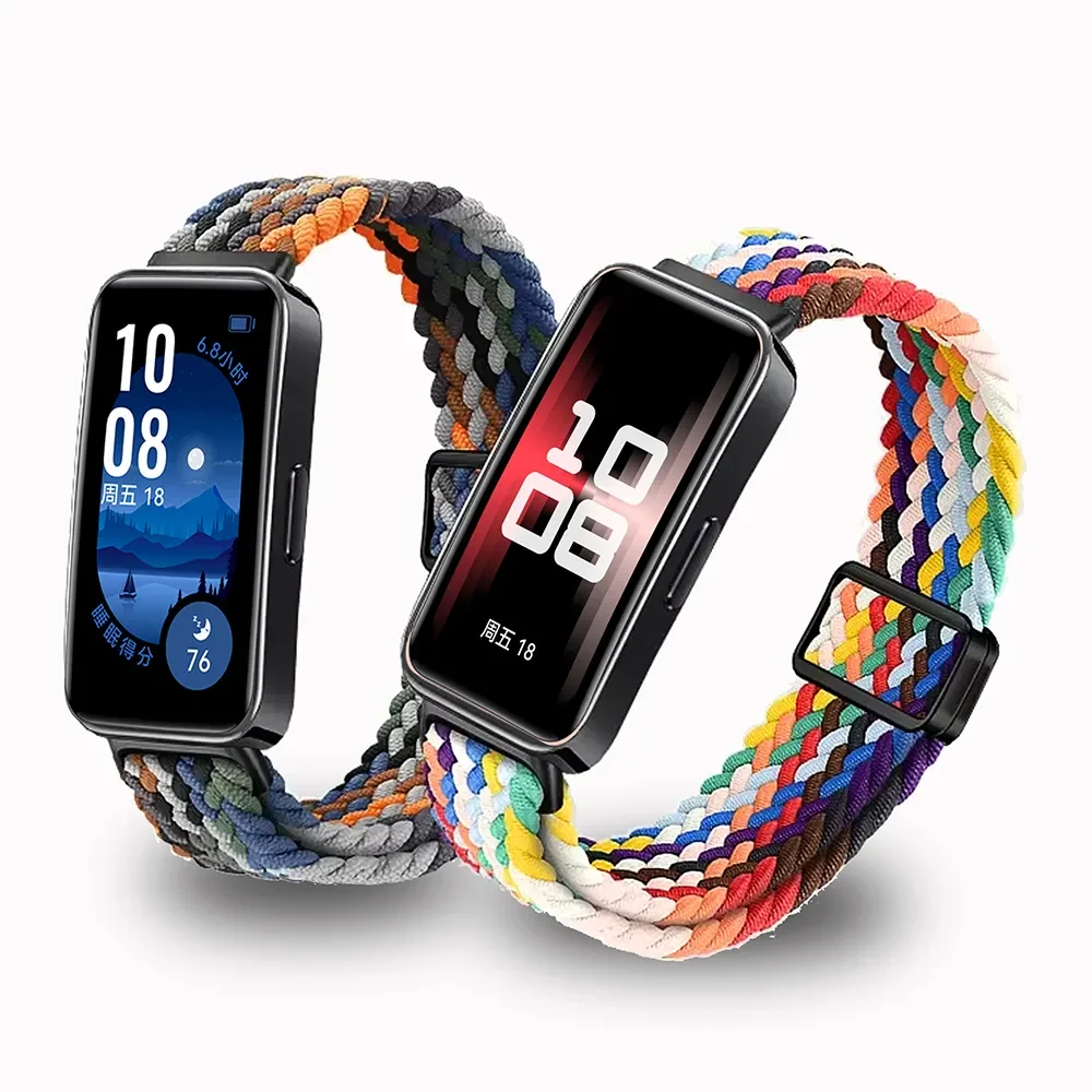 for Huawei Band 8 9 Strap Accessories Adjustable Wristband Elastic Magnetic Nylon Braided Bracelet Correa Huawei Band 9 band