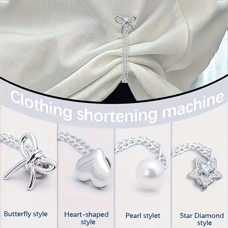 6pcs Adjustable Cuff Clips Pants Fasteners Leg Straps - No-Sew Detachable Durable Cord Locks for T-Shirts Jeans Shirts Headbands