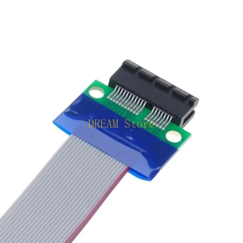 PCI-E 1X to 1X Riser Card Extender Ribbon Cable Adapter PCIE Extension Line 19cm Best Sale