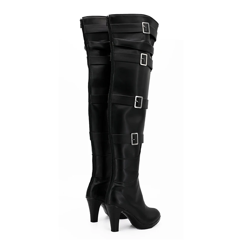 Jeu Yennefer Cosplay chaussures bottes jeu de rôle bottes en Faux cuir pour les femmes