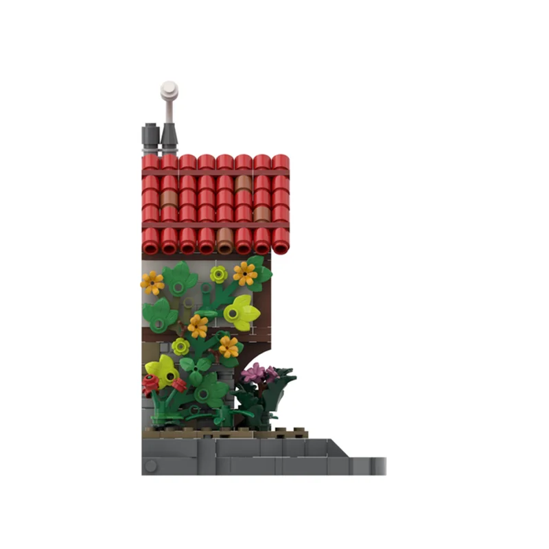 Modulair stadsgebouwmodel Moc-bouwstenen Modulair bij het einde van het boek Technologieblokken Kerstmis DIY-speelgoed Constructiegeschenken