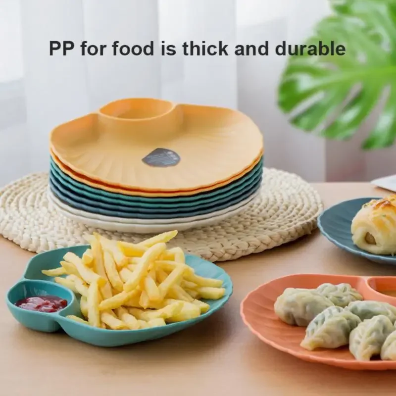 

Shell Dish Plastic Dumpling Plate with Vinegar Discs Vinegar Dishes Sushi Breakfast Dried Fruit Snack Shell Bone Spitting Dish