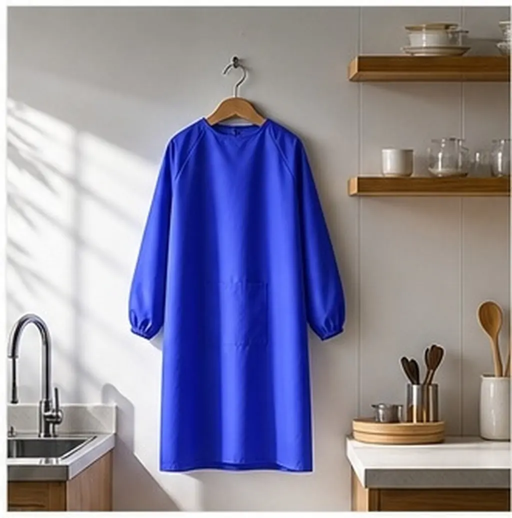 Heavy Duty Waterproof Long Sleeve Apron Kitchen Apron Unisex Backwear Design for Cooking Dishwashing Baking Cleaning Smock