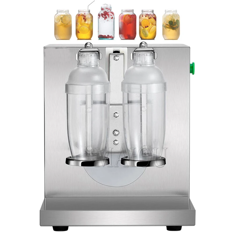 

Electric Milkshake Maker Commercial Automatic Blender Foam Machine Stainless Steel Double Head Tea Malt Drink Mixer