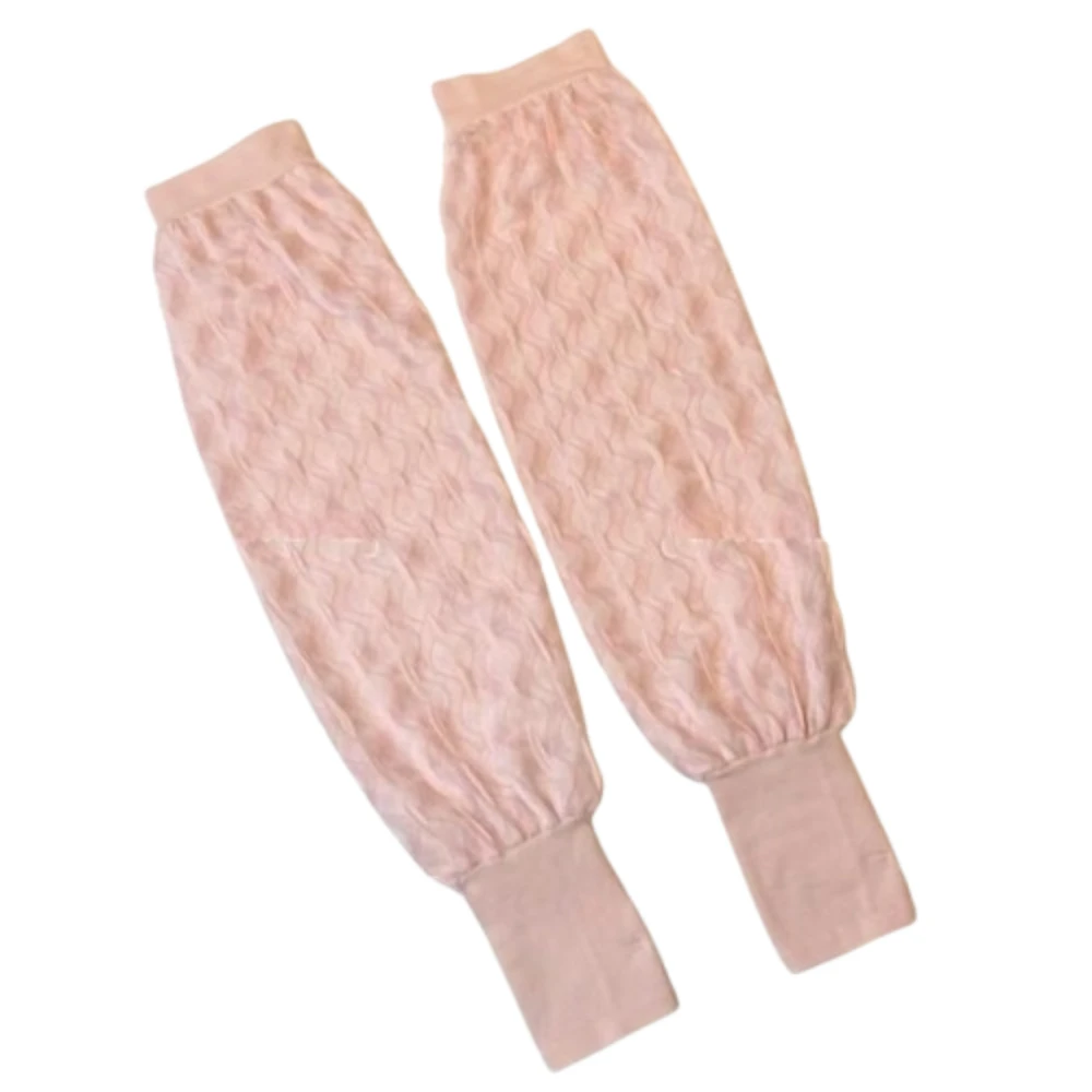 

Breathable Sun Protection Arm Sleeves Elegant Fingerless Gloves Summer Ice Silk Long Sleeves Loose French Style