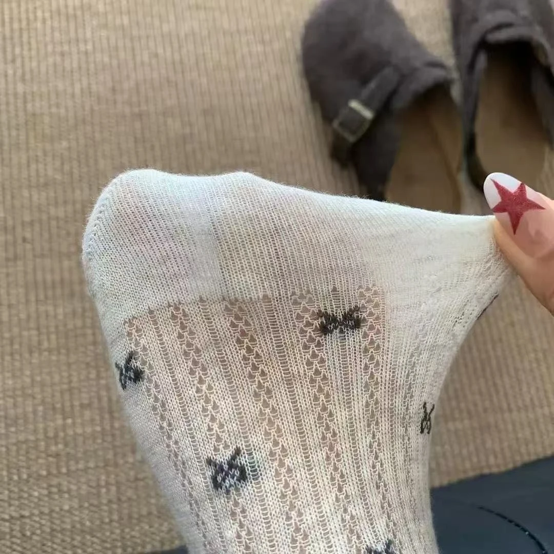 Sock Summer Edition Bow Asakuchi Non-slip and Heel-gripping Wind Boat Socks Comfortable Ventilate Womens Socks Slippers Women