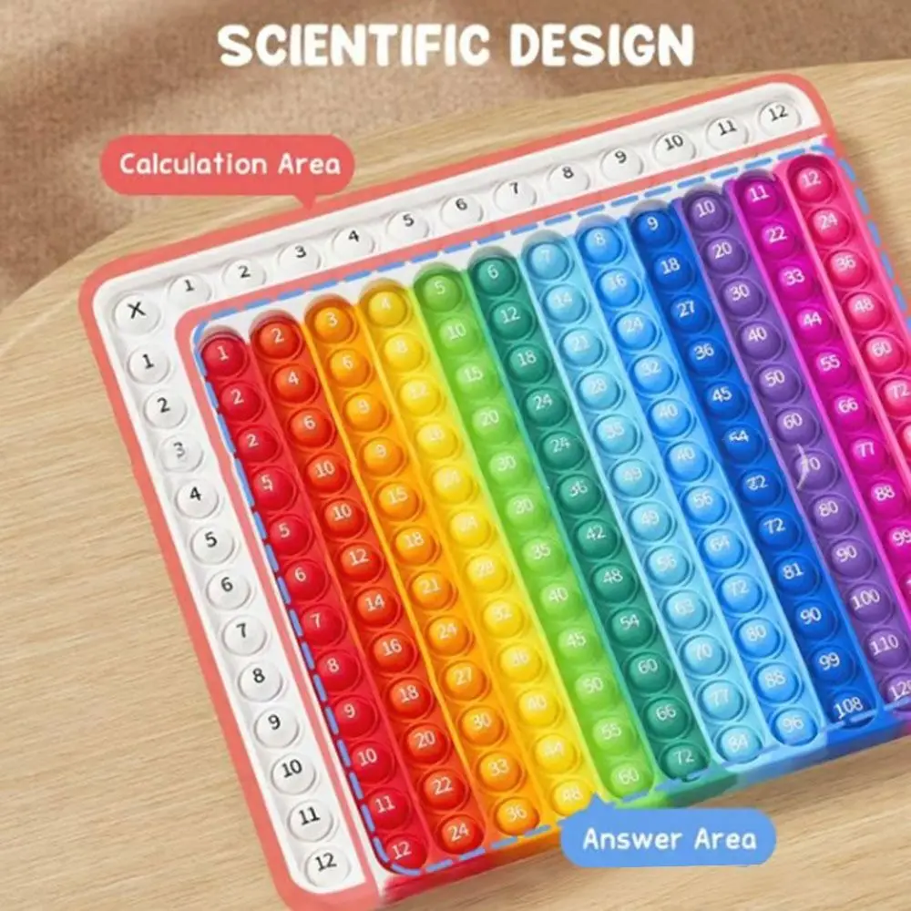 就学前教育のための数学そわそわおもちゃ、タイムテーブルグラフ、マルチ数学カードとの乗算フラッシュカード、学習ツール、ポップする