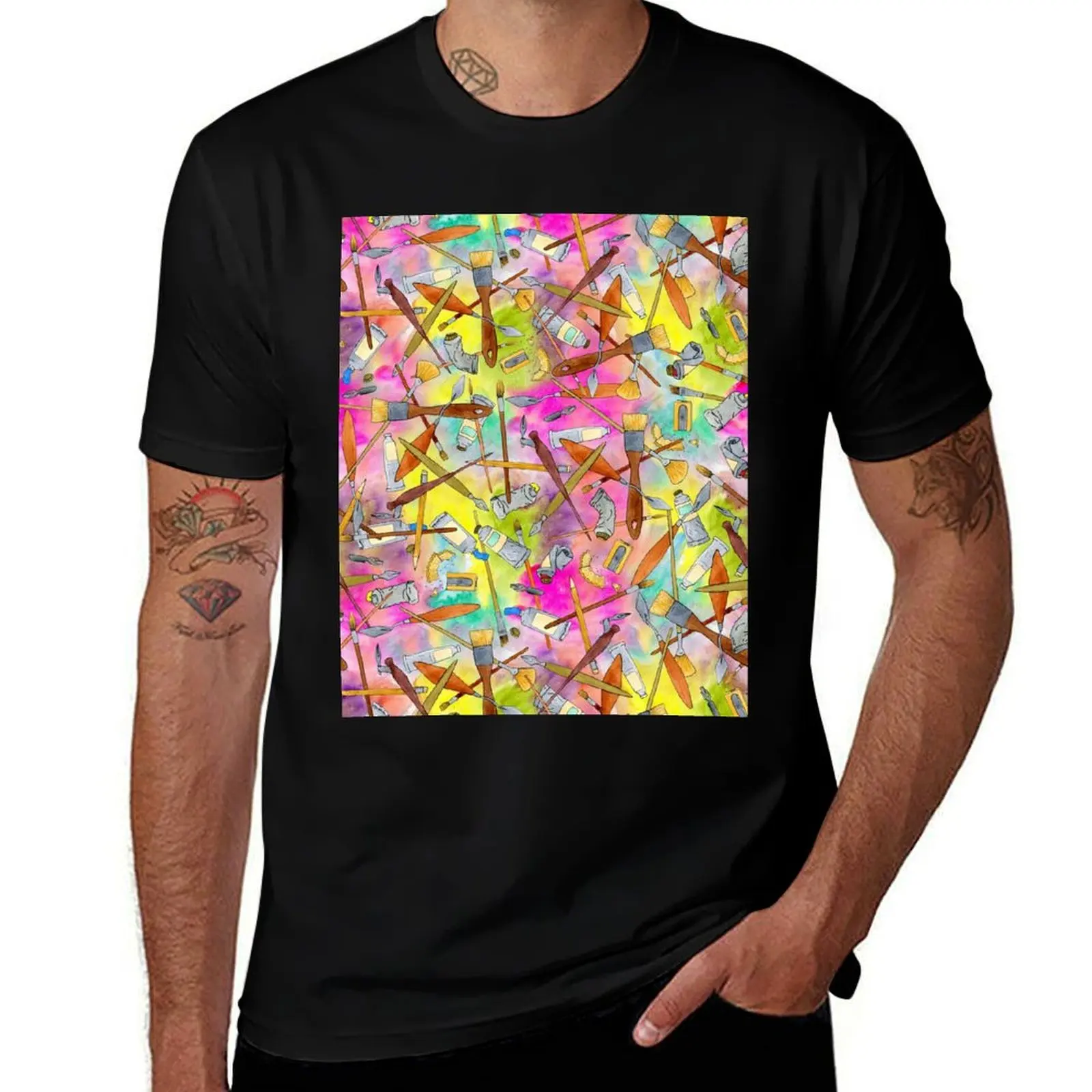 

Art Supplies! T-Shirt t shirts with prints t shirt for man 100 percent cotton cotton tshirt 100% T-Shirt