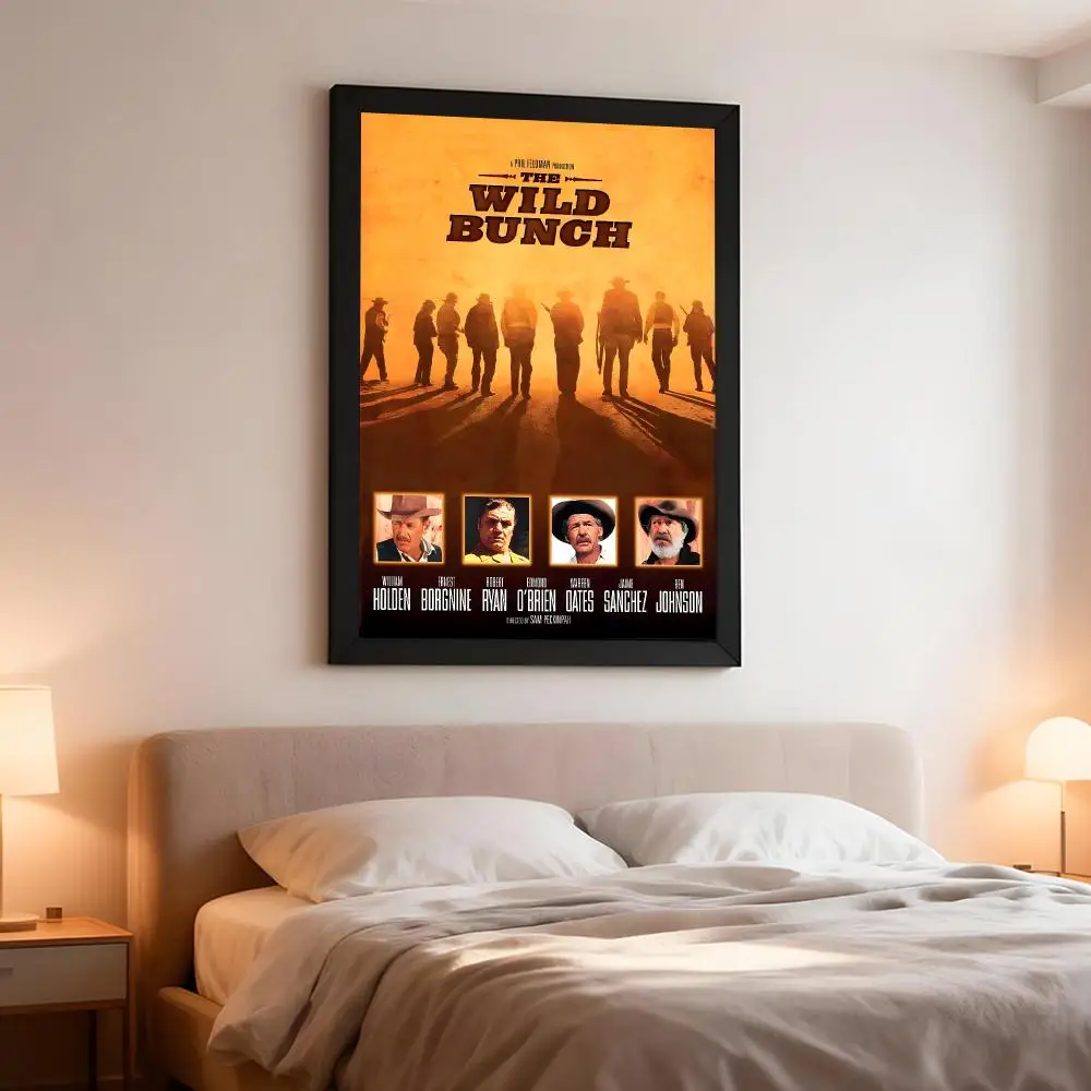Action Film The Wild Bunch Poster Artistic Peel-Off Wall Decor, Indoor Outdoor Home Ornament for Collectors