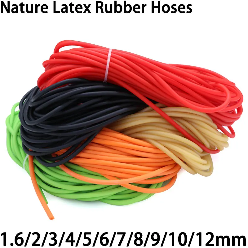 1M/3M Nature Latex Rubber Hoses 1.6 2 3 4 5 6 7 9 10 12 14 17mm High Resilient Elastic Surgical Medical Tube Slingshot Catapult