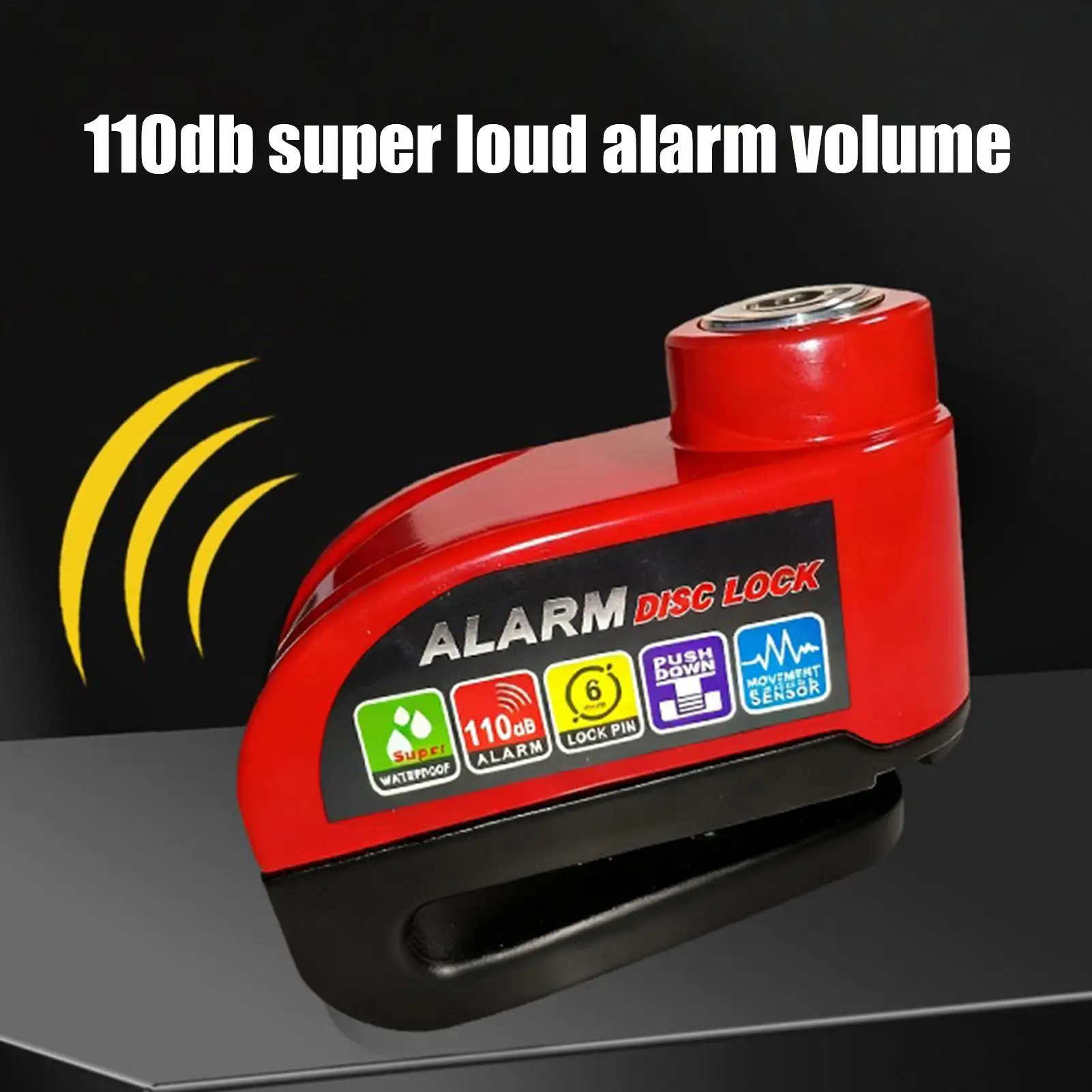 New Motorcycle Alarm Disc Brake Lock Security Motorbike Wheel Disk Padlock Waterproof 110dB Loud Anti Theft Alarm Motorcycle view 3