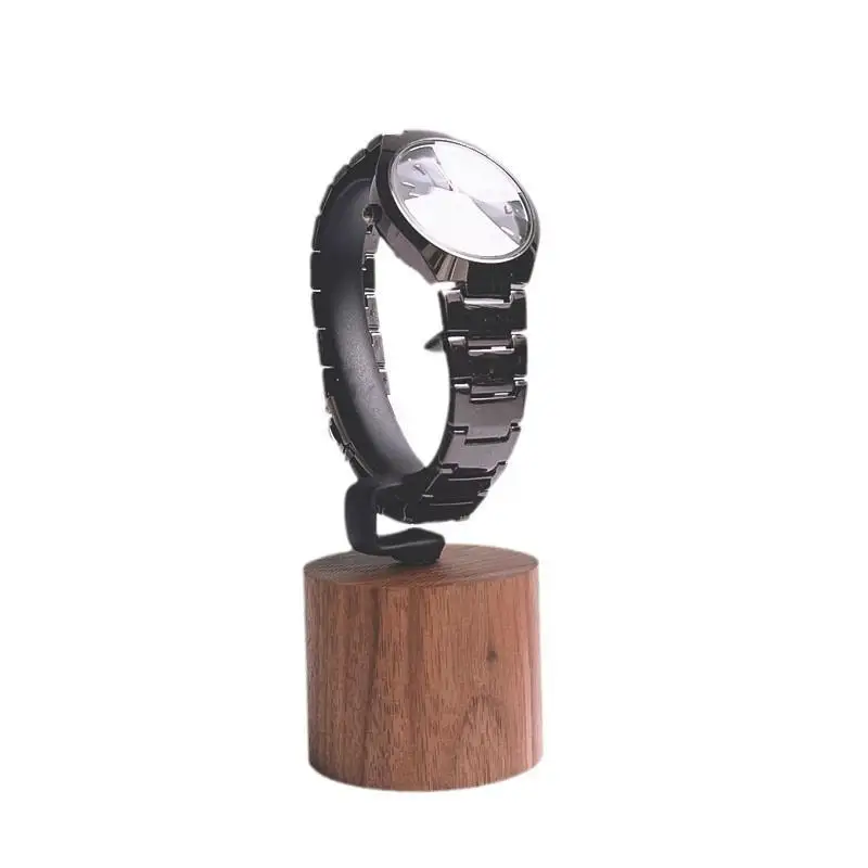 1 Stück C-förmiger Uhrenhalter aus Holz, Schmuck-Organizer, Ausstellungsständer für Armbänder, Ringe, Ohrringe, Uhren, Massivholz-Uhrenständer – Detail 8