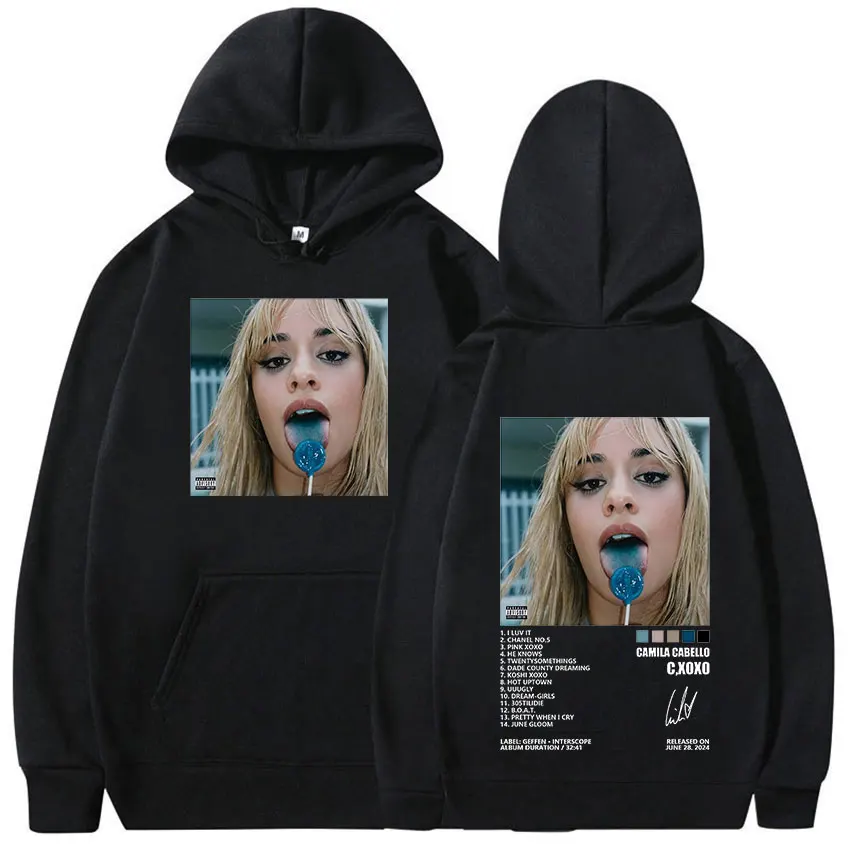 2024 Camila Cabello C Xoxo Music Album Hoodie Men Women Aesthetic Fashion Pullover Sweatshirt Vintage Oversized Clothing Hooded