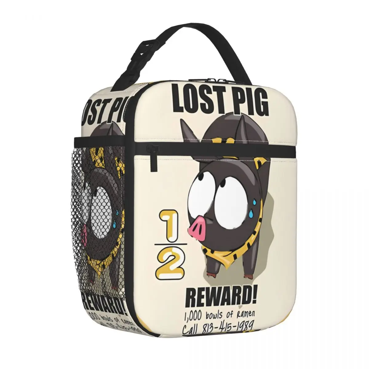 P-chan Ryoga Lost Pig - Ranma 1/2 Insulated Lunch Bag Cooler Bag  Lunch Container Portable Tote Lunch Box Girl Boy Beach Travel