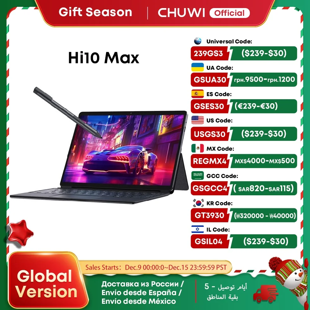 CHUWI 2 In 1 Hi10 Max Tablet PC 12.96inch 2880*1920 Screen Core N100 Laptop 12GB RAM 512GB ROM Windows 11 Tablets 2.4G/5G WiFi