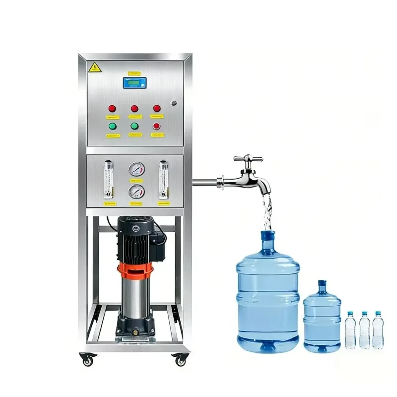 Commercial 250LPH Reverse Osmosis Water Purification System Used Salt Water Desalination Machinery for Water Treatment Membrane