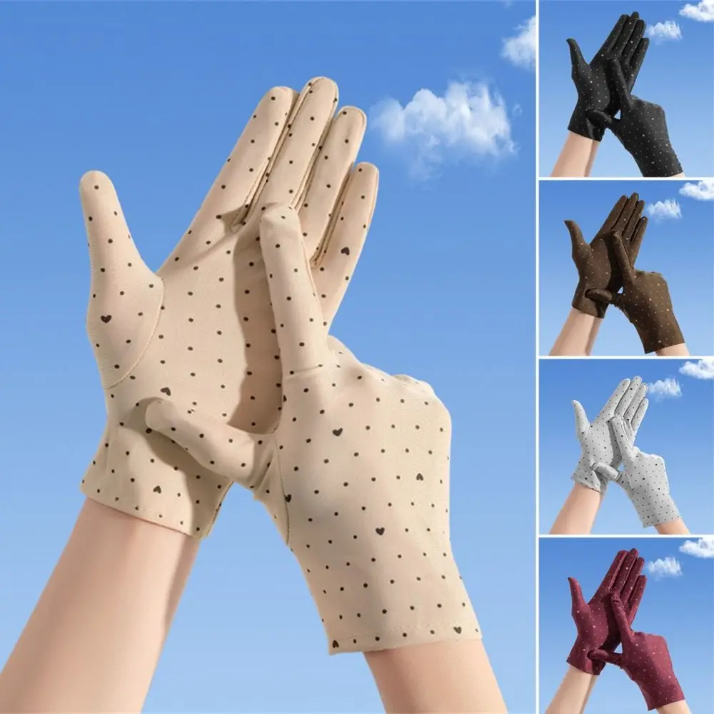 

Fashion Thin Sunscreen Gloves Cool Feel Ice Silk Cycling Driving Gloves Short Style Summer Spring Gloves Outdoor