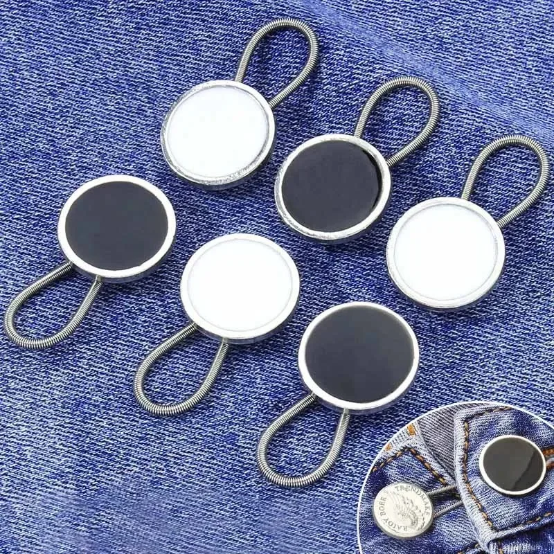 Telescopic Waist Extension Button Detachable Button Waist Extension Jeans Button Adjustment Button Seamless Belt Expander