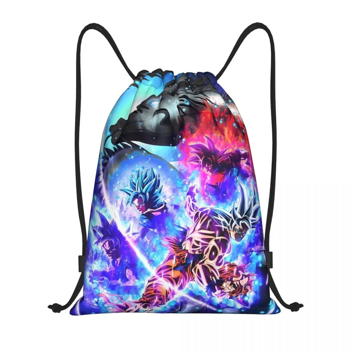 

Рюкзак на шнурке DBZ V-Vegetaes с мультяшным рисунком для женщин и мужчин, спортивная сумка для спортзала, складная сумка для покупок