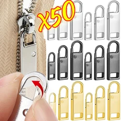 Universal Replacement Zipper Slider Metal Alloy Removal Zipper Puller Luggage Bags Zip Head DIY Craft Sewing Tools Repair Kits